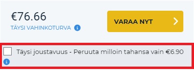 Miten lisätä Täysin joustava peruutus varaukseen